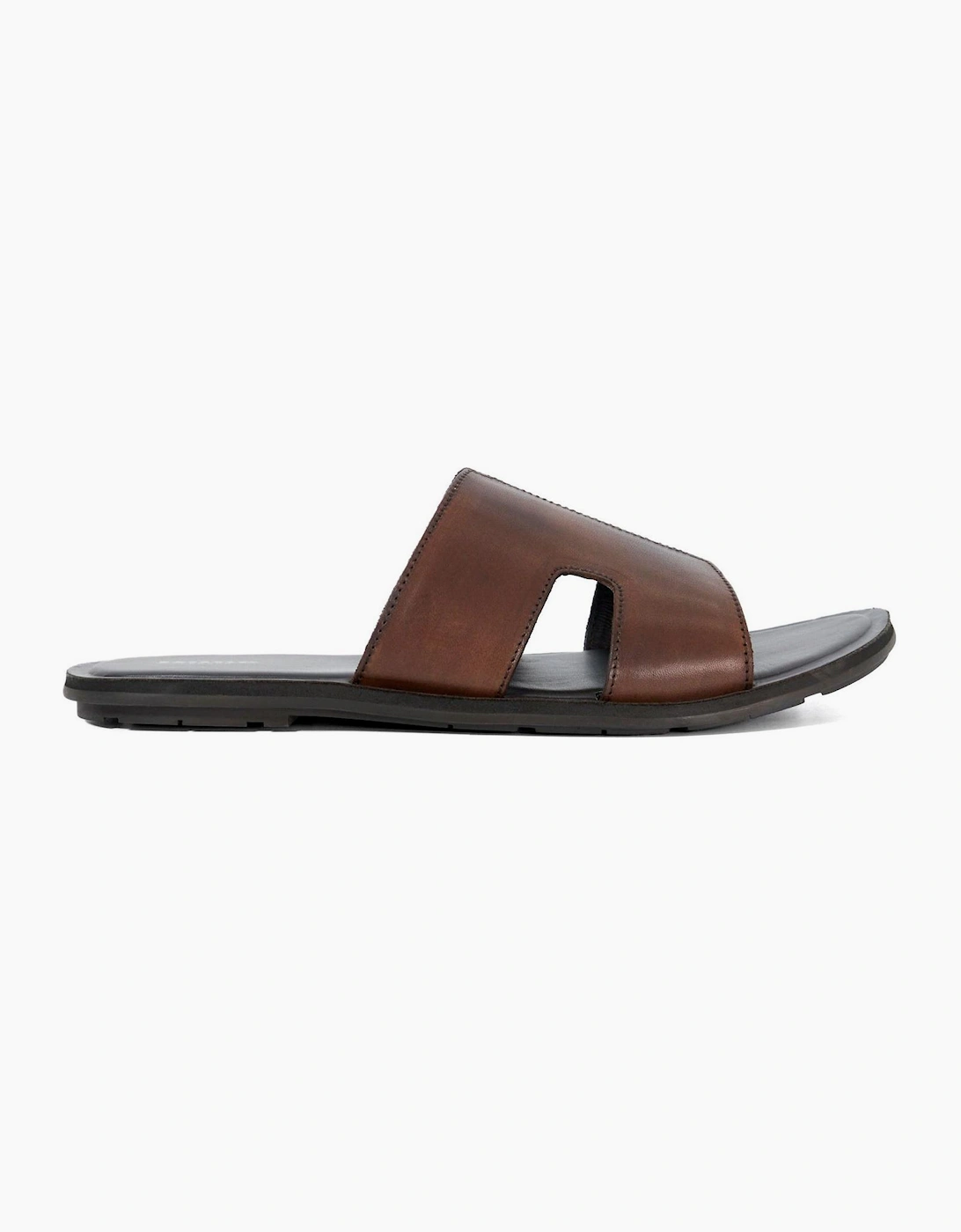 Men's Itos Leather Flat Sandals Open Toe Flat Sandals, 6 of 5
