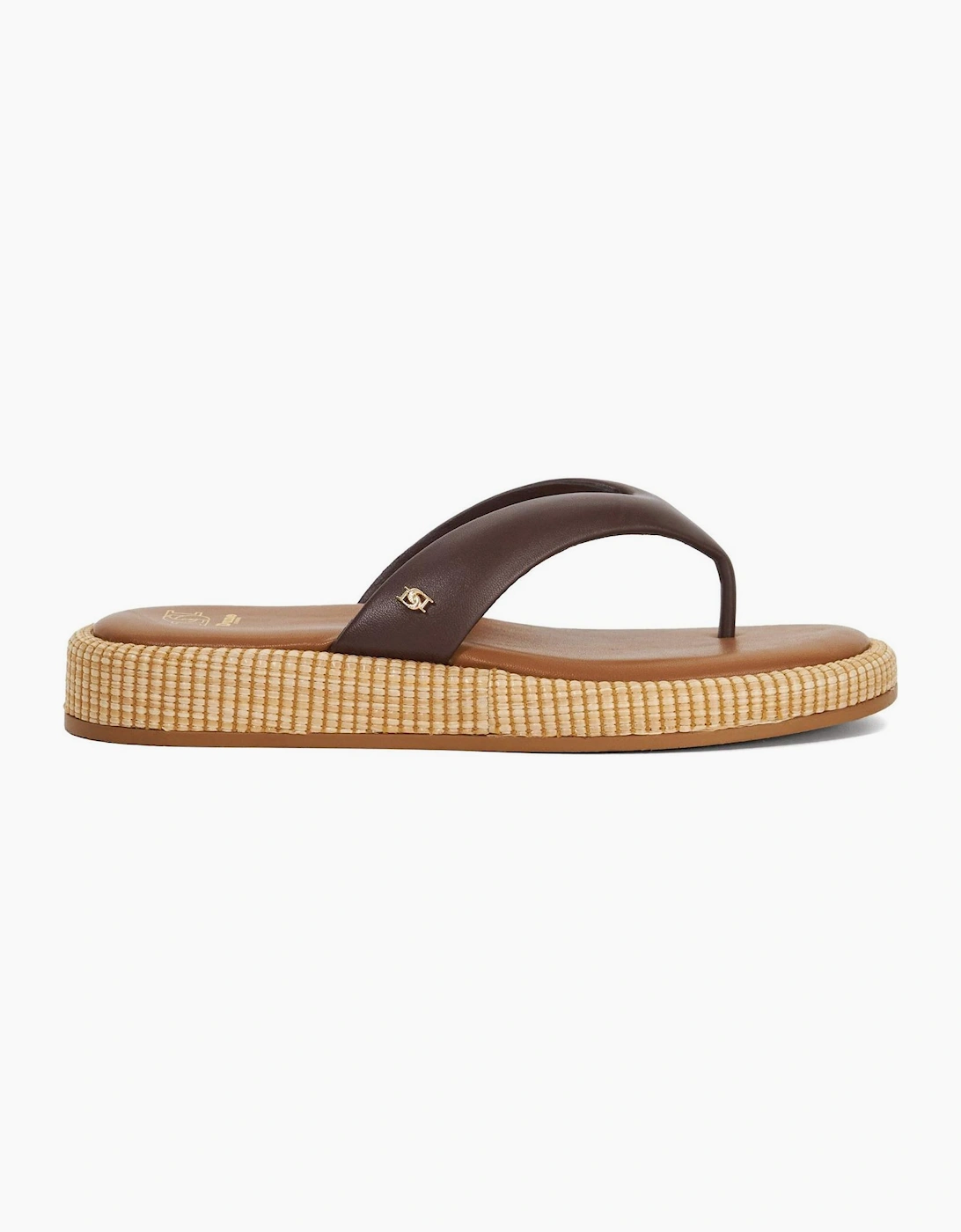 Dune London Dune London Women's Lo Laike Textured Toe Post Sandals - Brown