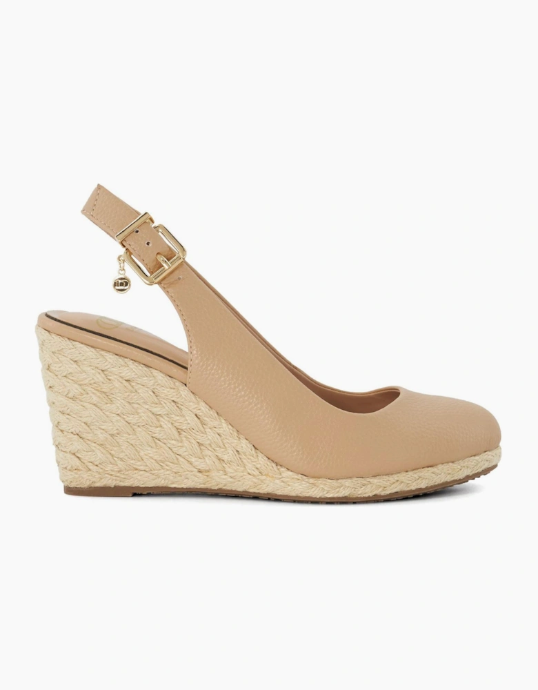 Lo Cadies Textured High Heel Wedge Slingbacks