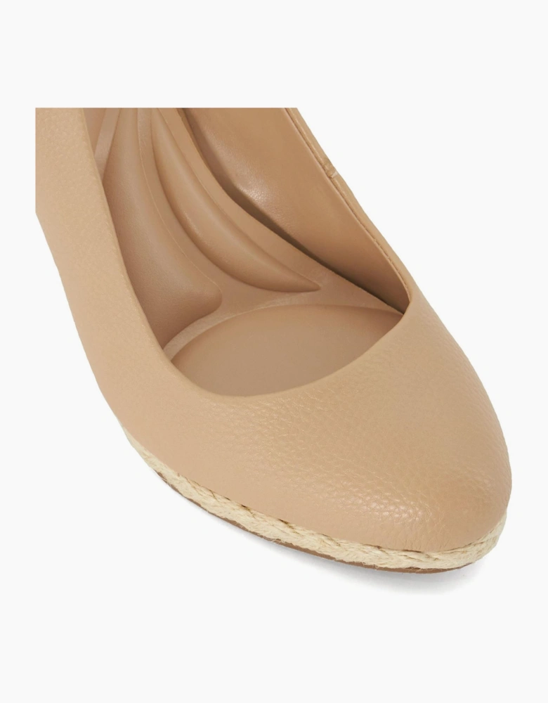 Lo Cadies Textured High Heel Wedge Slingbacks