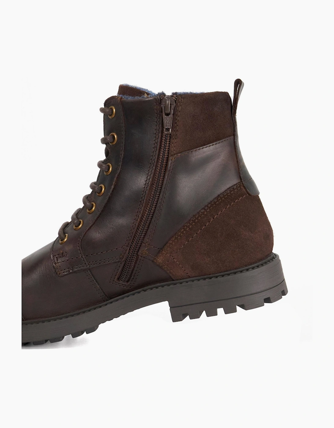 Lo Cayden Combat Boots Lace Up Low Heel