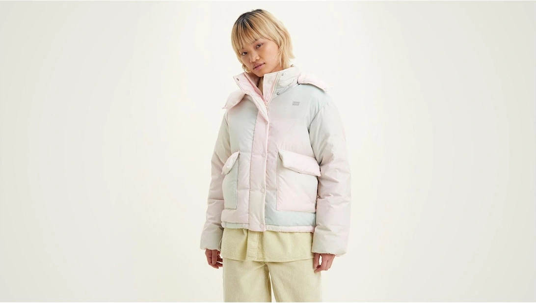 Cropped Hooded Long Sleeve Down Short Puffer Jacket