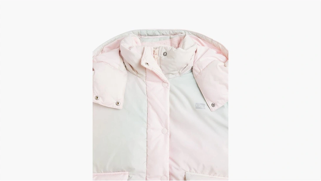 Cropped Hooded Long Sleeve Down Short Puffer Jacket