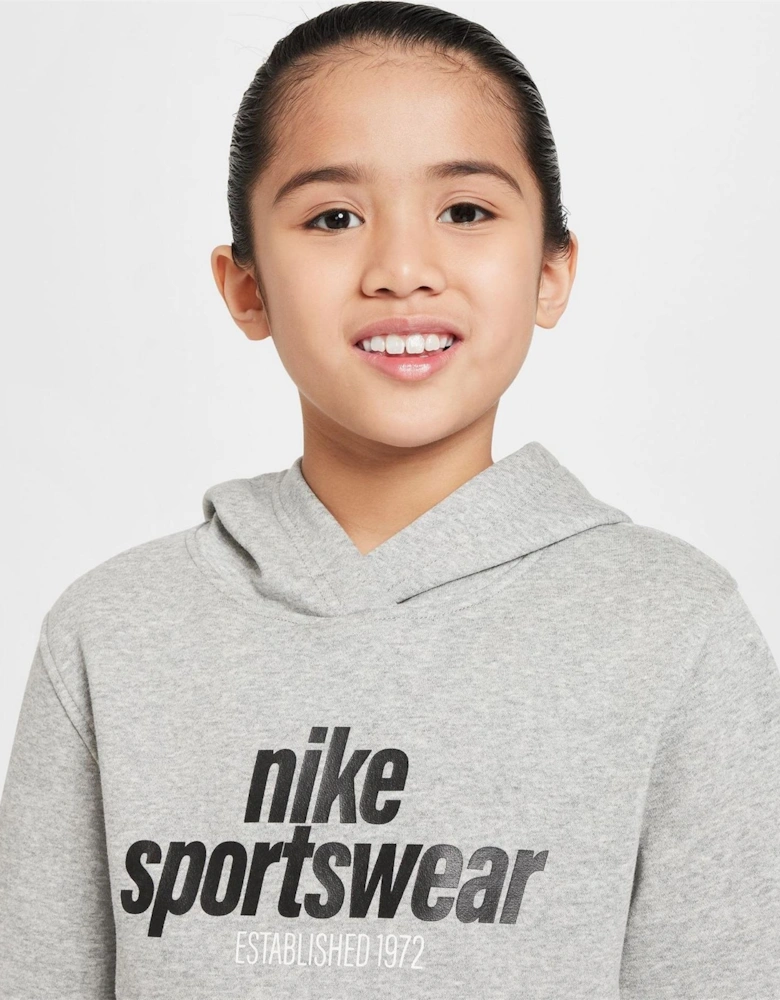 Text Graphic Hooded Long Sleeve Sweatshirt