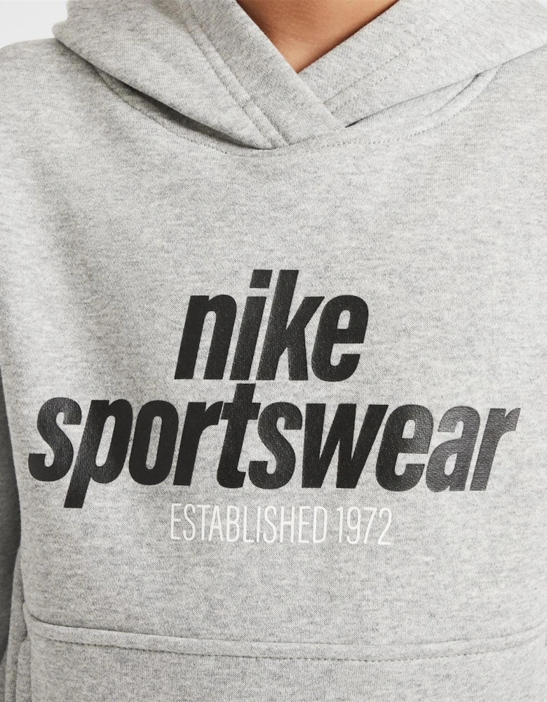 Text Graphic Hooded Long Sleeve Sweatshirt