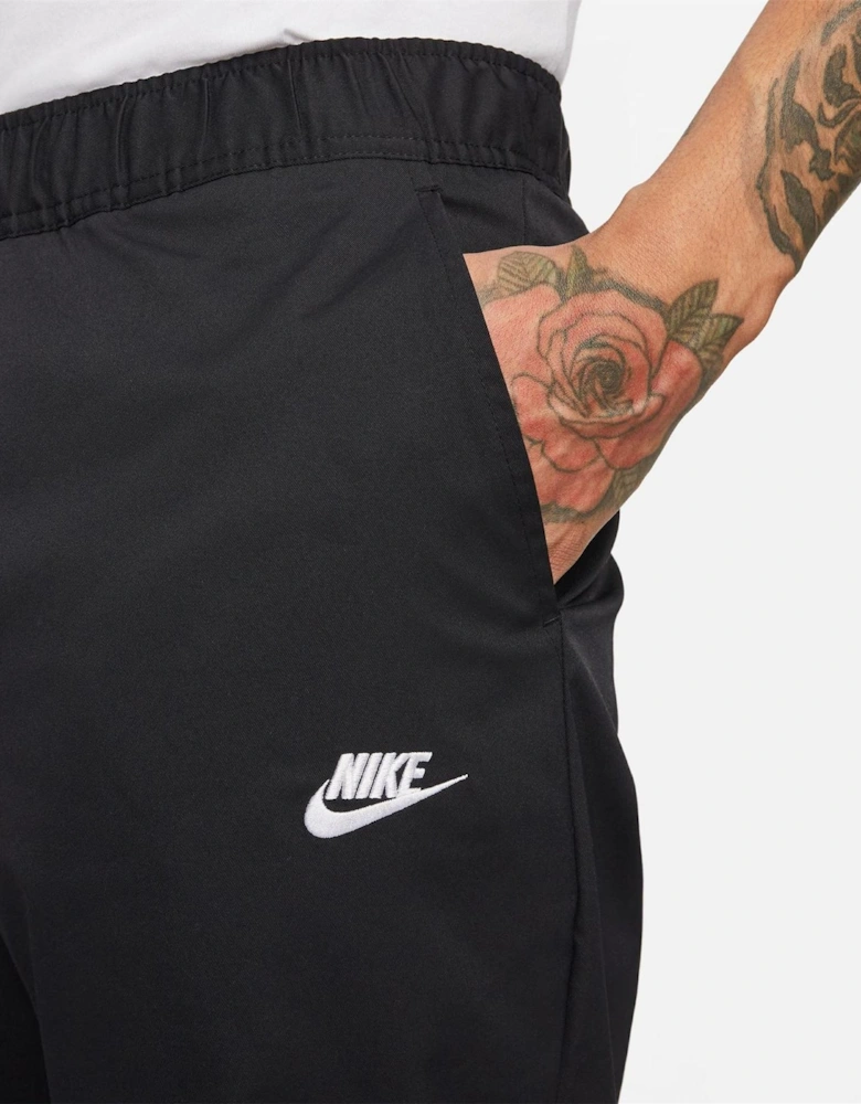 Solid Patterned Tapered Track Pants