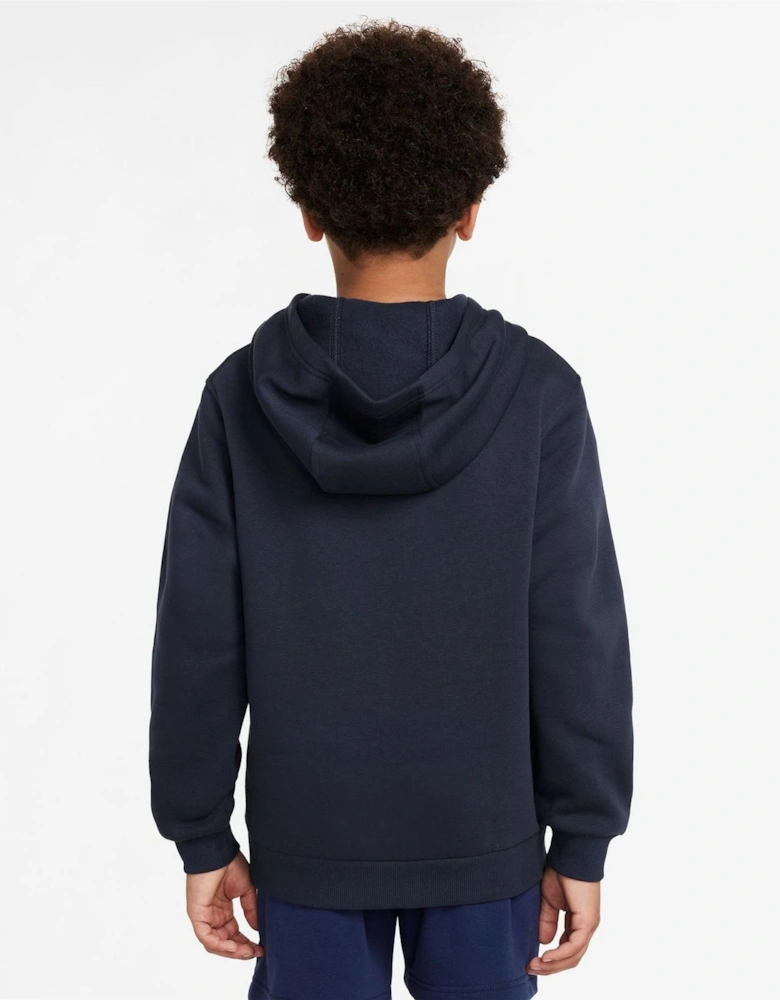 Club Fleece Logo Print Hooded Long Sleeve Sweatshirt
