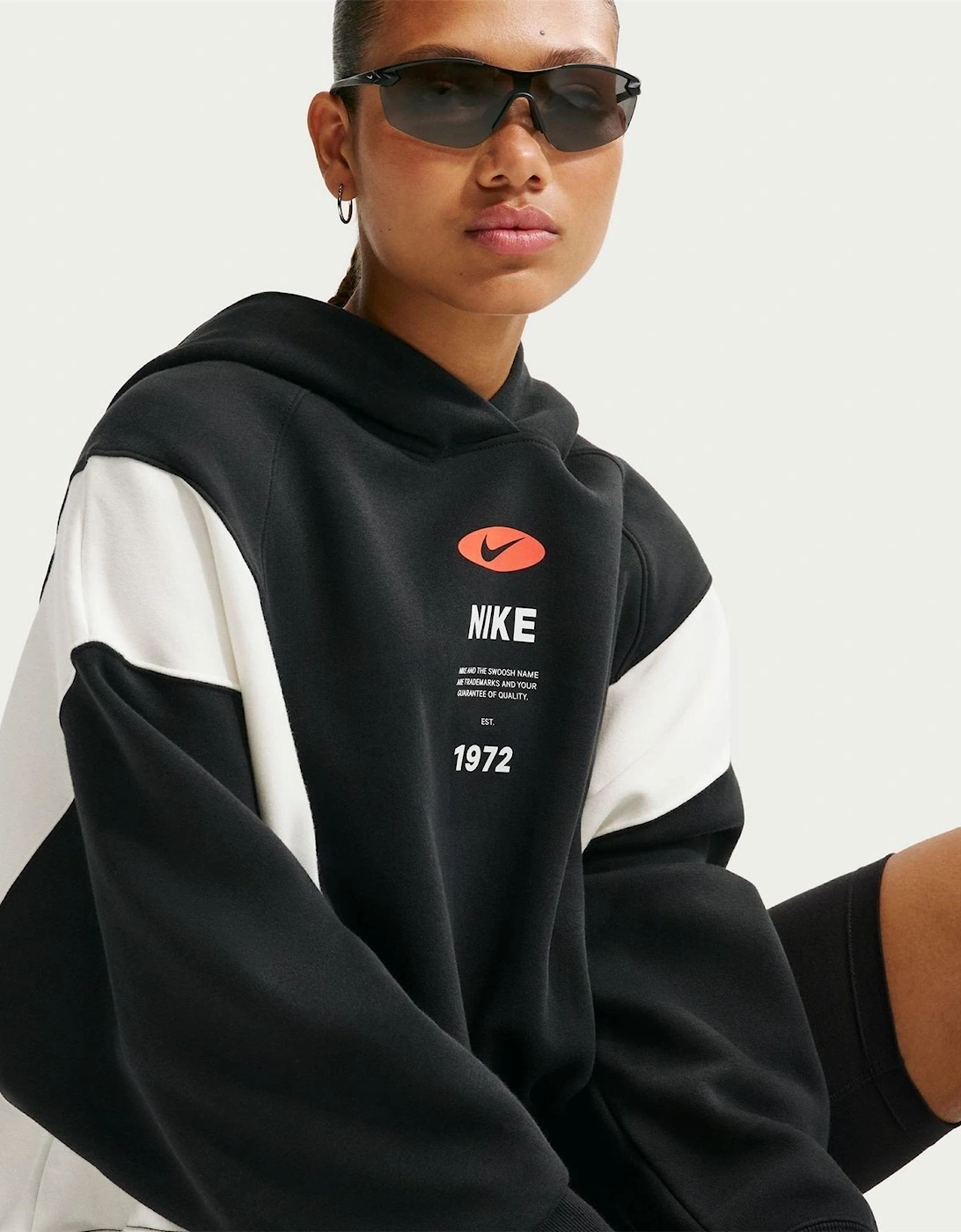 Wordmark Graphic Hooded Long Sleeve Sweatshirt
