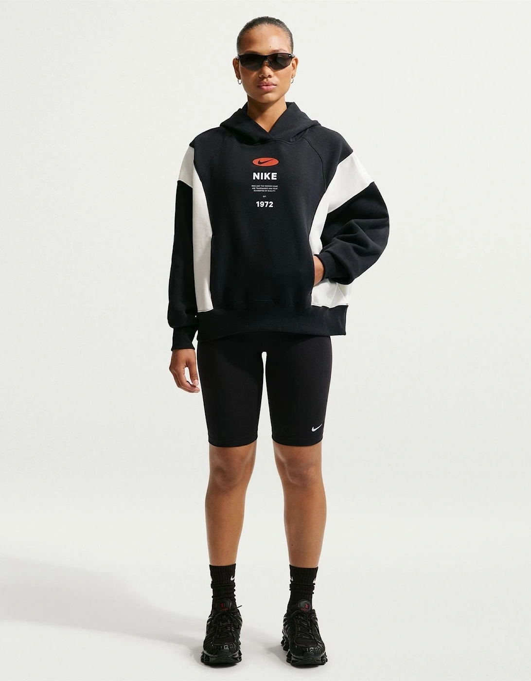 Wordmark Graphic Hooded Long Sleeve Sweatshirt