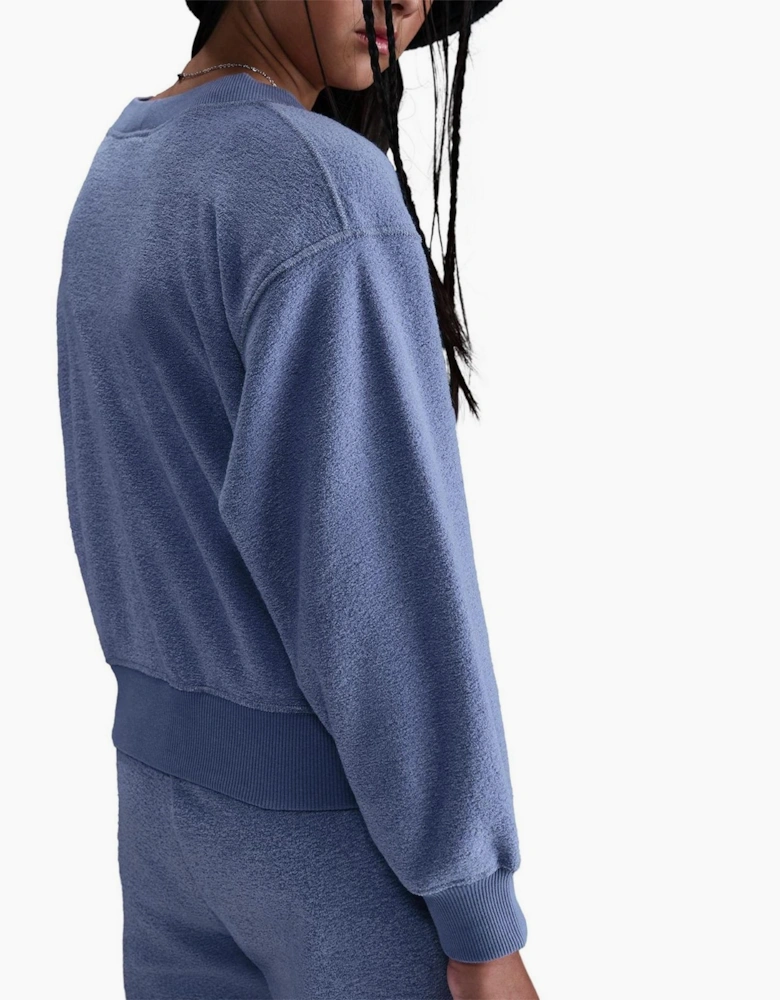 V-Neck Three-Quarter Sleeve Cuff Warm Sweatshirt