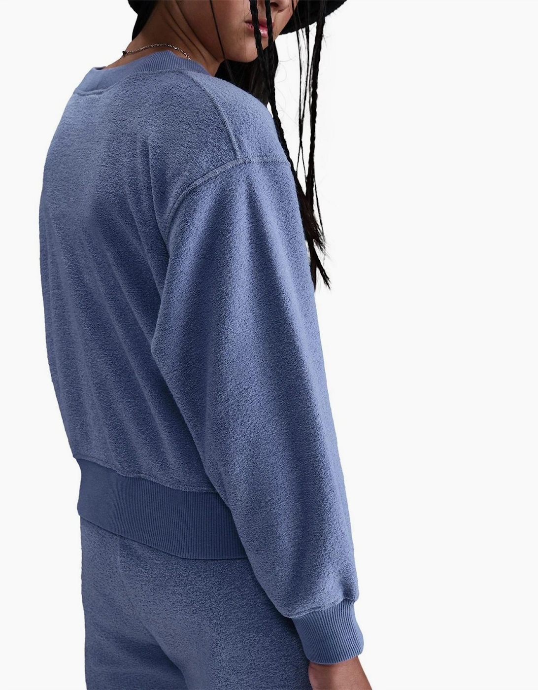 V-Neck Three-Quarter Sleeve Cuff Warm Sweatshirt