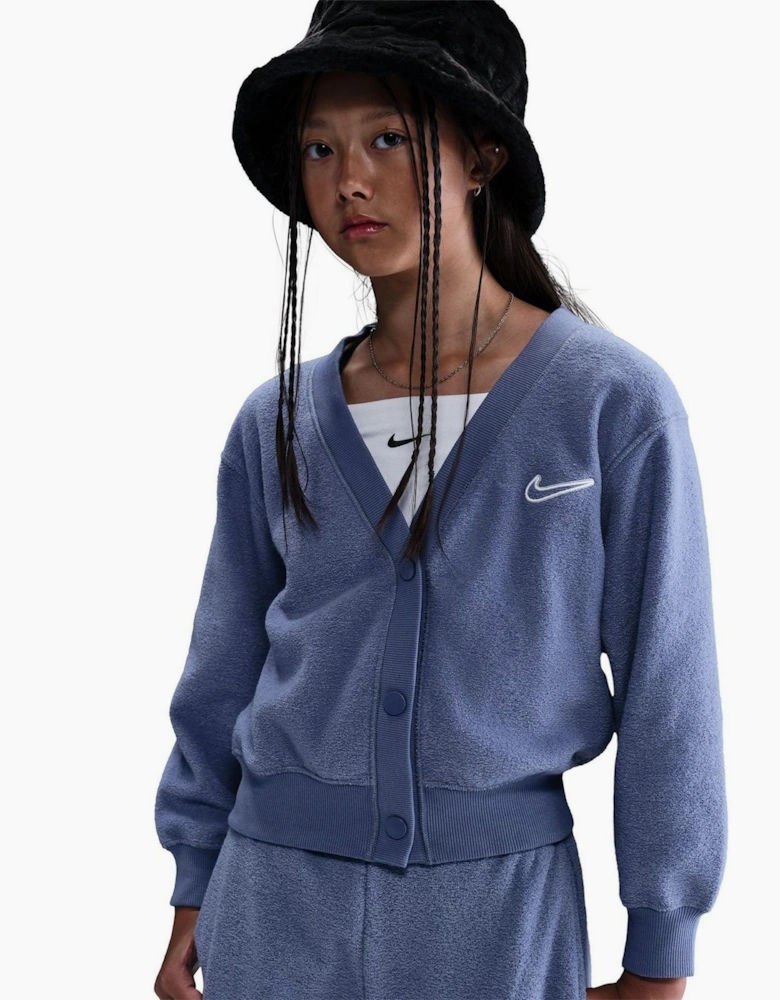 V-Neck Three-Quarter Sleeve Cuff Warm Sweatshirt