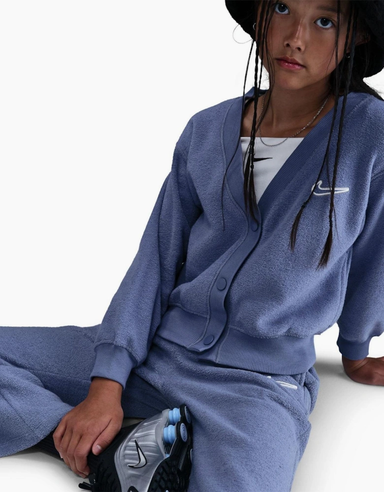V-Neck Three-Quarter Sleeve Cuff Warm Sweatshirt