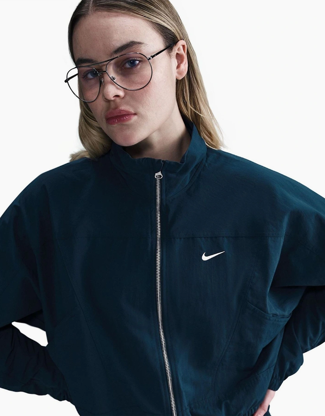 Solid Patterned Zipped Pocket Windbreaker Jacket, 7 of 6