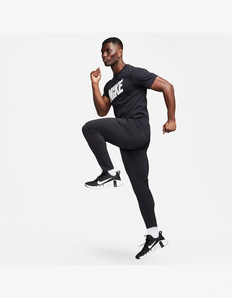 DF Flex Solid Patterned Slim Track Pants