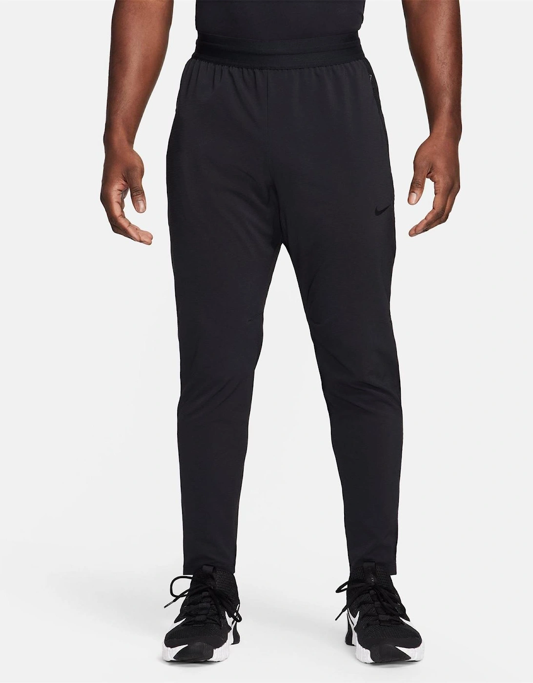 DF Flex Solid Patterned Slim Track Pants