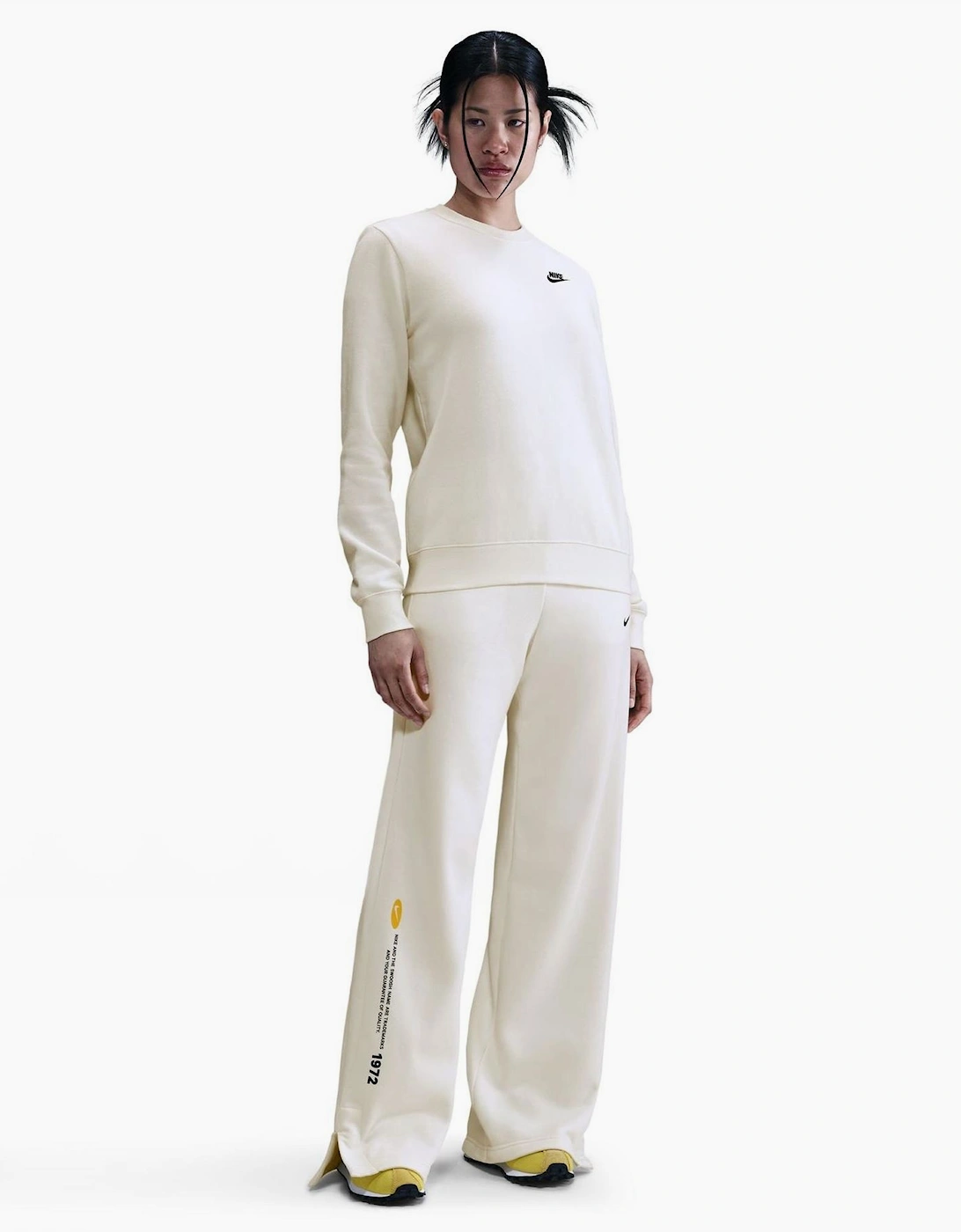 Classic Solid Patterned Wide Fit Sweatpants