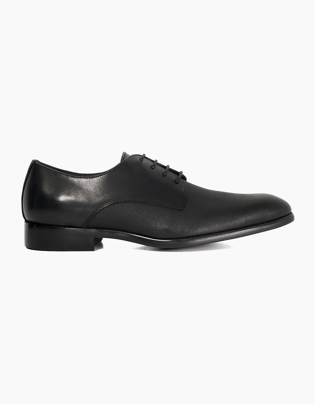 Dune London Men's Black Lo Solly Textured Lace Up Smart Shoes - Size 11