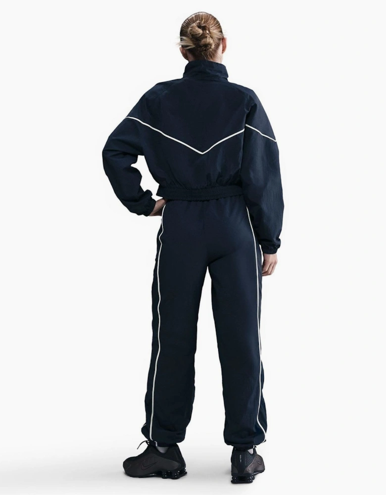 Solid Patterned Side Stripe Windbreaker Jacket