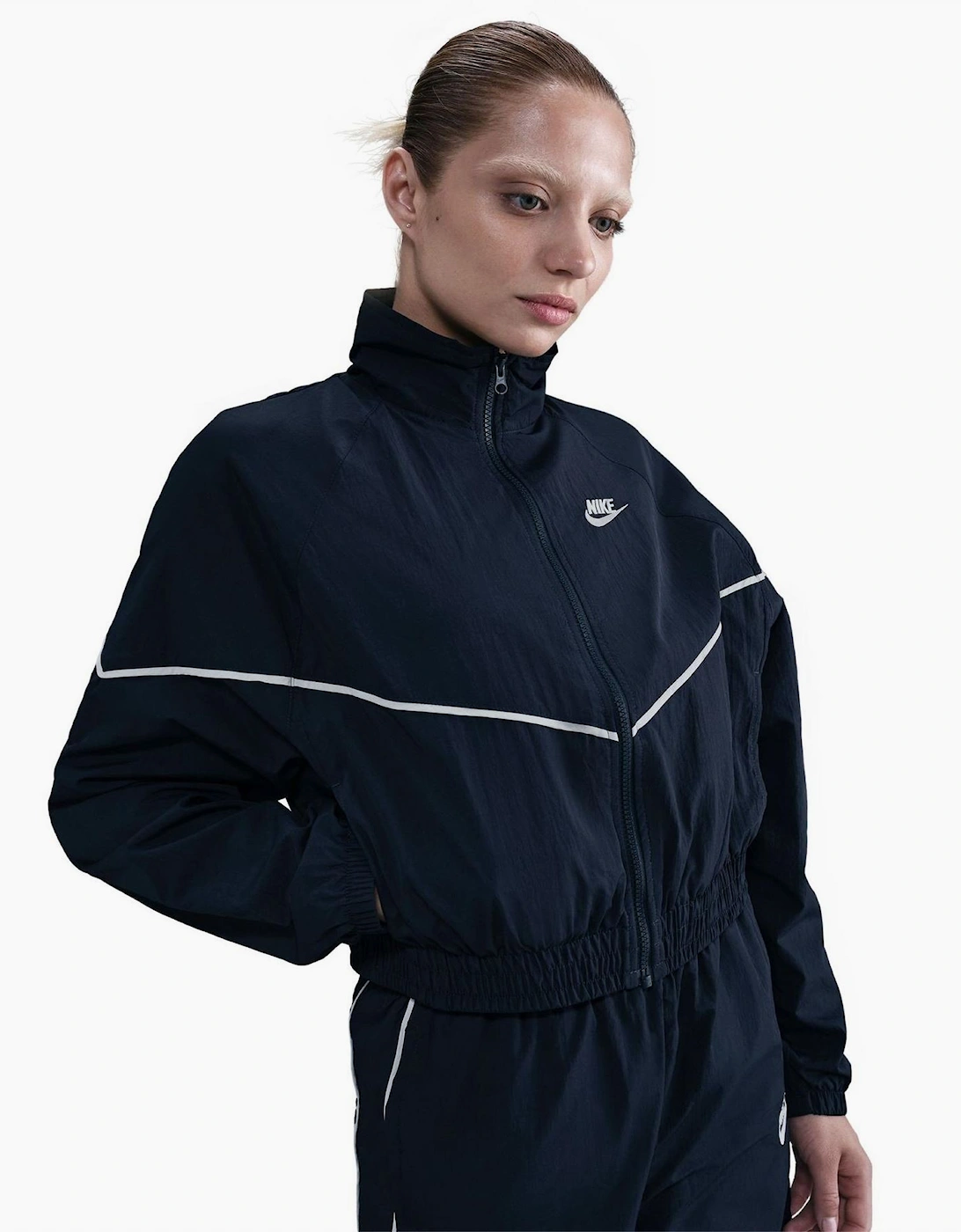 Solid Patterned Side Stripe Windbreaker Jacket, 7 of 6