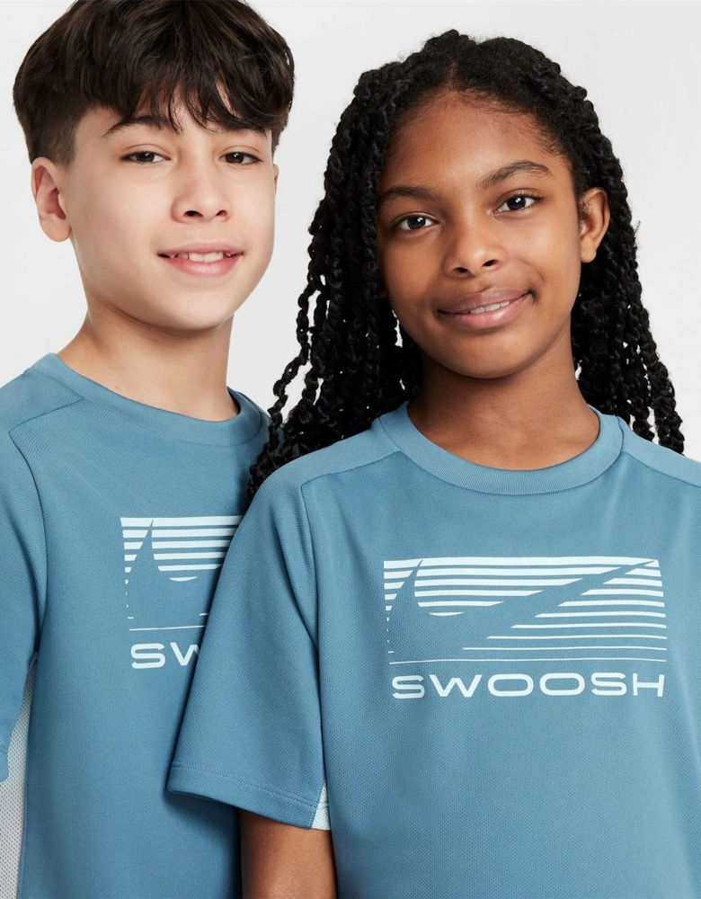 Logo Print Text Graphic Crew Neck Short Sleeve Jersey T-Shirt