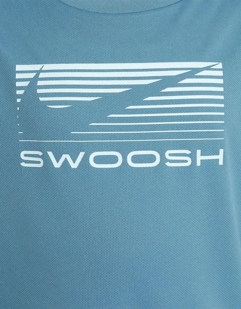 Logo Print Text Graphic Crew Neck Short Sleeve Jersey T-Shirt