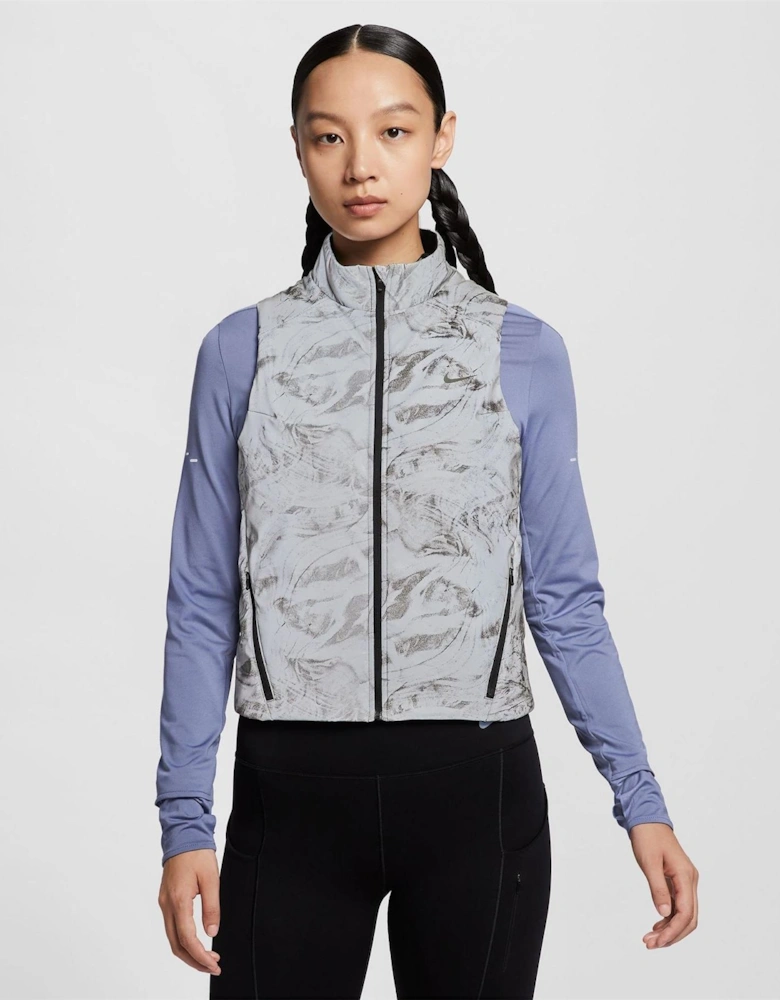 Abstract Patterned Two Zip Pocket Waist Coat