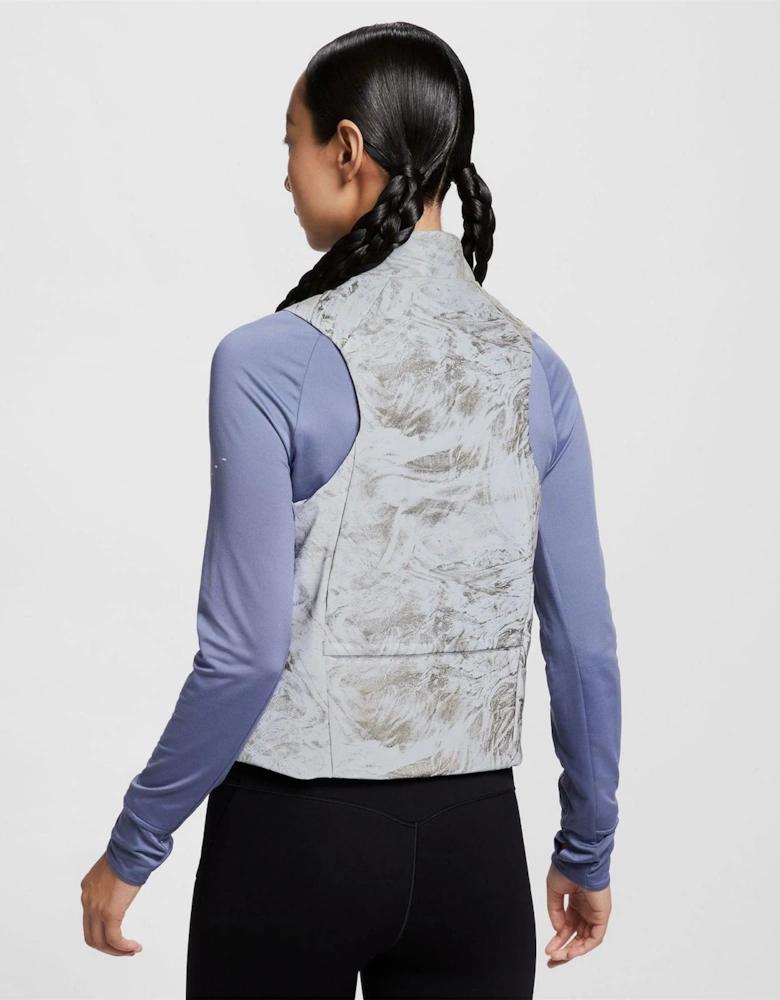 Abstract Patterned Two Zip Pocket Waist Coat