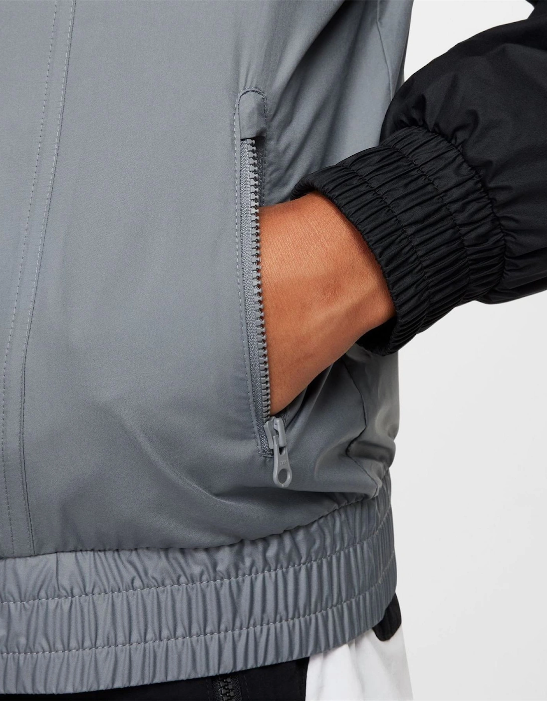 Colour Block Rain Coat with Bold Logo
