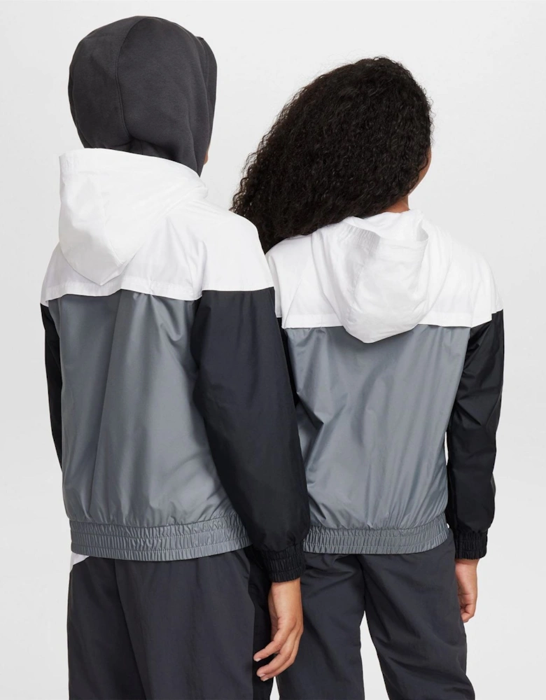 Colour Block Rain Coat with Bold Logo
