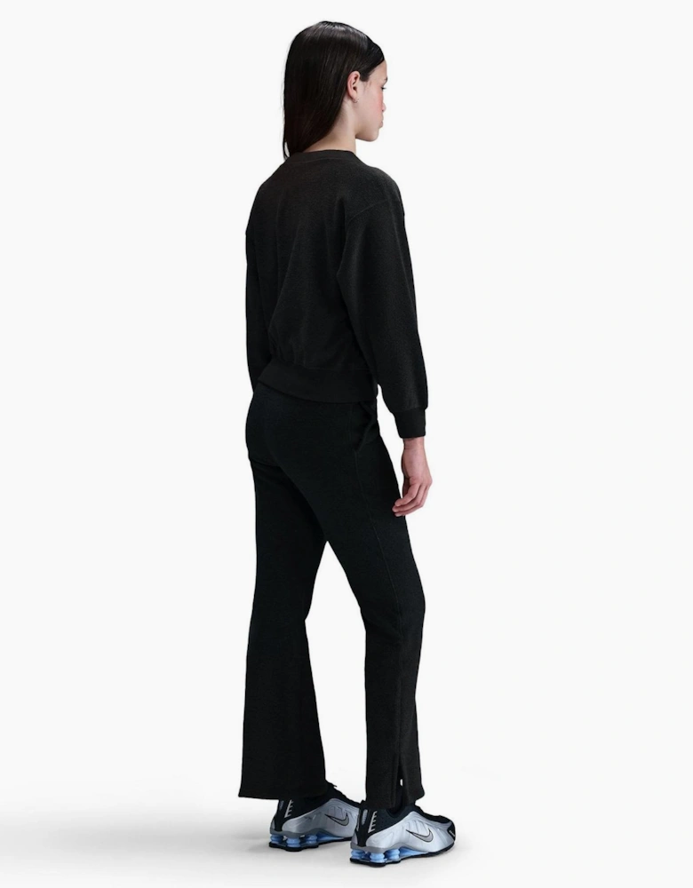 Solid Patterned Flared Slim Sweatpants