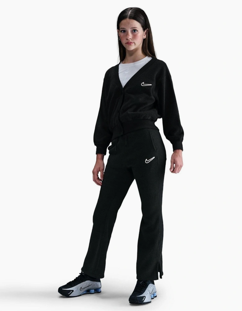 Solid Patterned Flared Slim Sweatpants