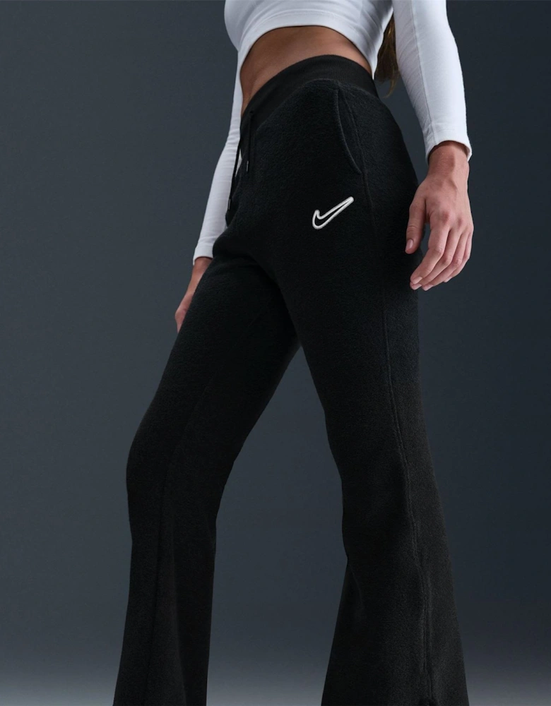 Solid Patterned Flared Slim Sweatpants