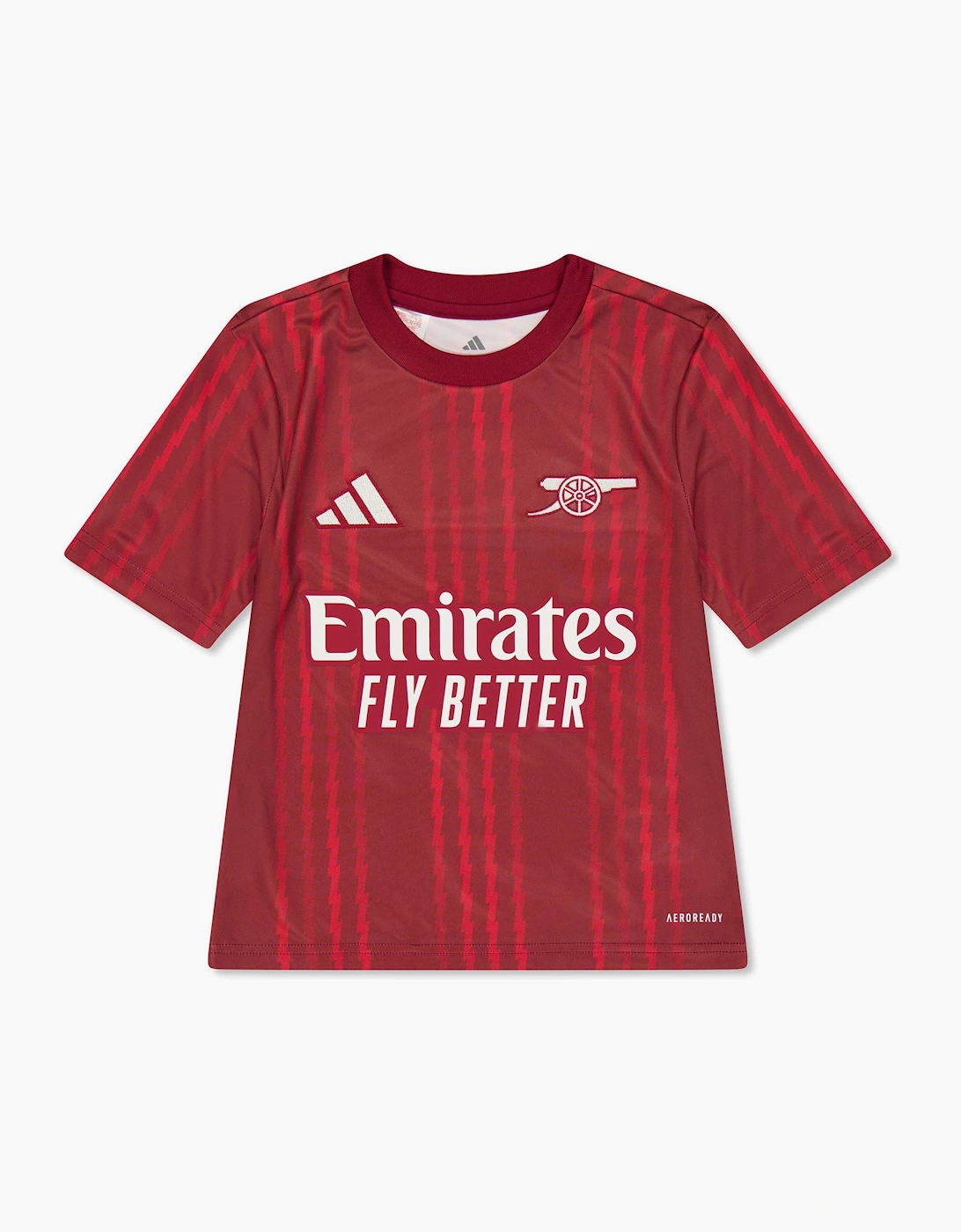 Adidas Unisex Red Orange Arsenal Short Sleeve T Shirt - Size 7-8 Years Kids