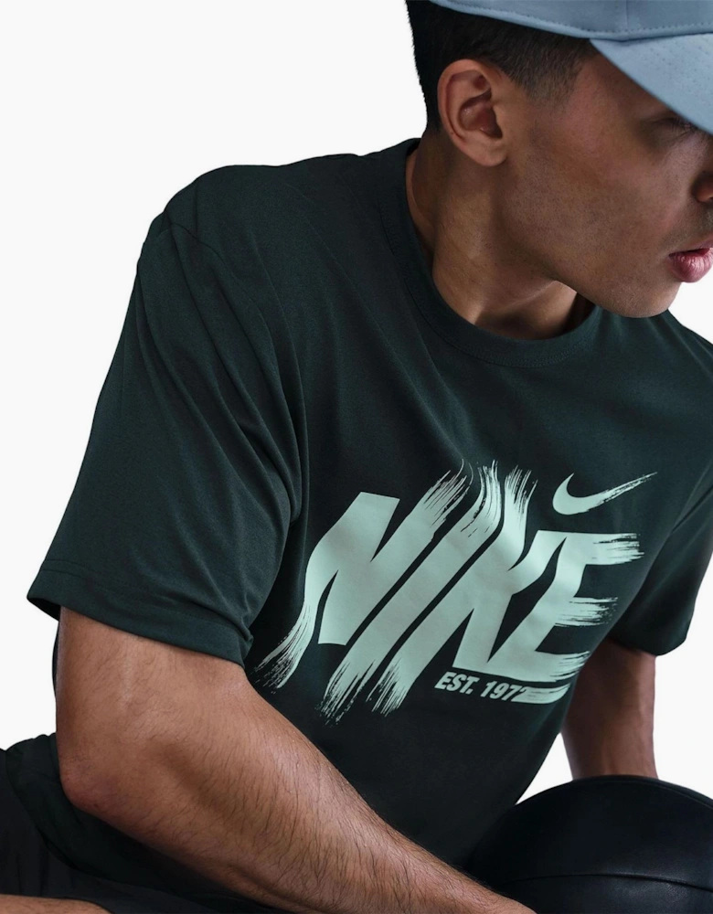 Hyve Logo Print Text Graphic Crew Neck T-Shirt