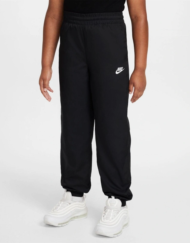 Solid Patterned Track Woven Pants