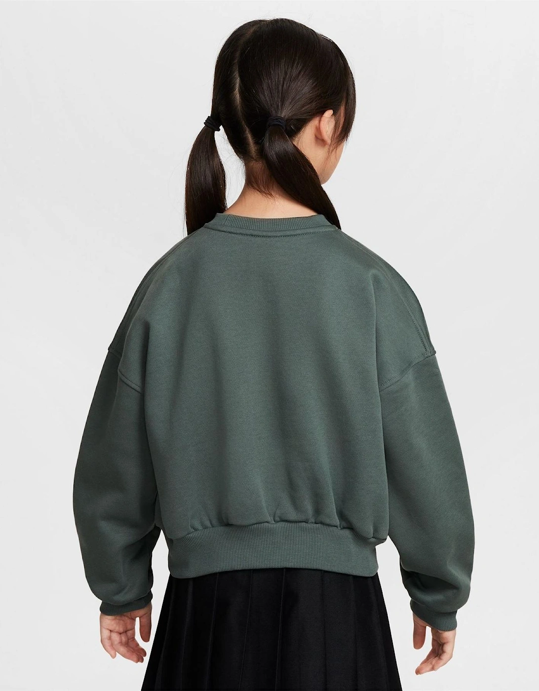 Lettering Crew Neck Ribbed Collar Long Sleeve Sweatshirt