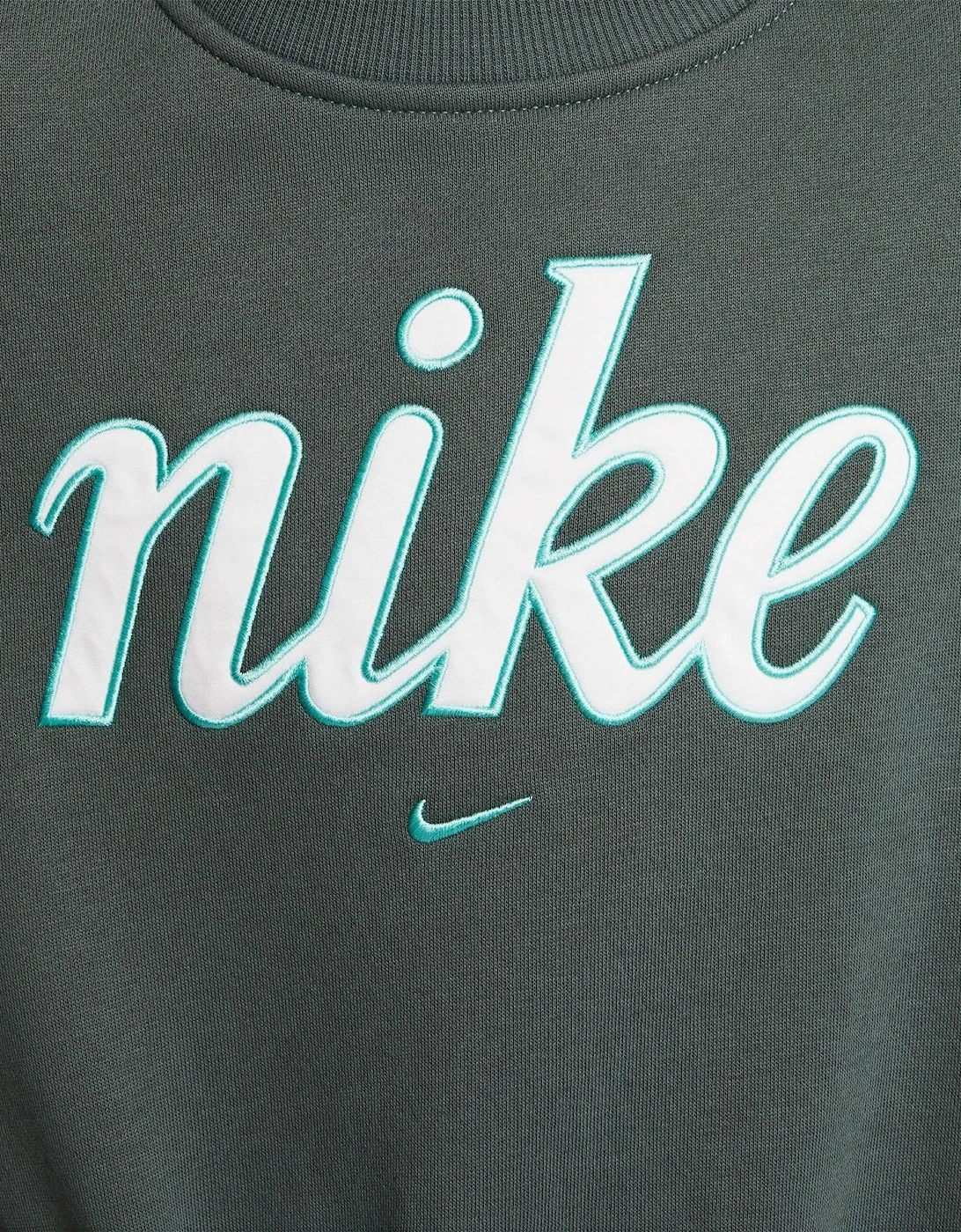 Lettering Crew Neck Ribbed Collar Long Sleeve Sweatshirt