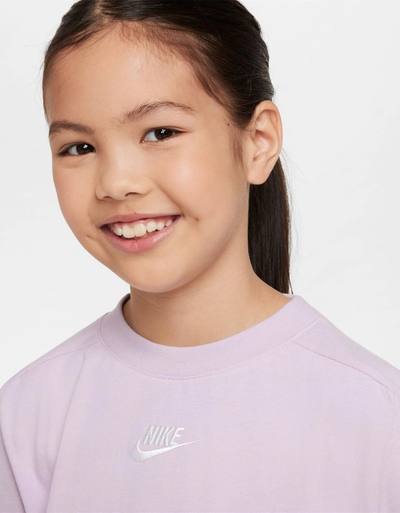 Wordmark Crew Neck Ribbed Collar Short Sleeve Jersey T-Shirt