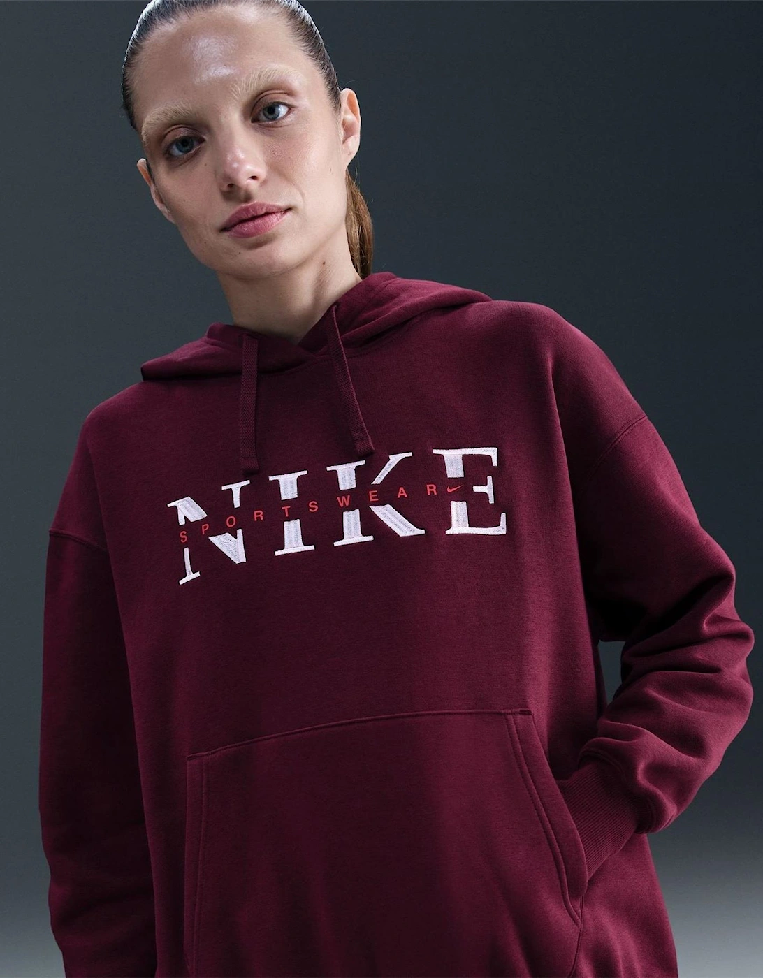 Phoenix Fleece Text Graphic Hooded Long Sleeve Sweatshirt