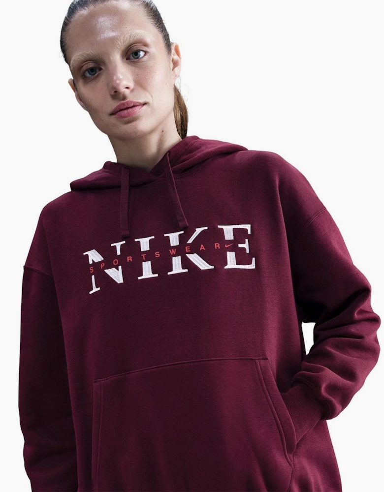 Phoenix Fleece Text Graphic Hooded Long Sleeve Sweatshirt