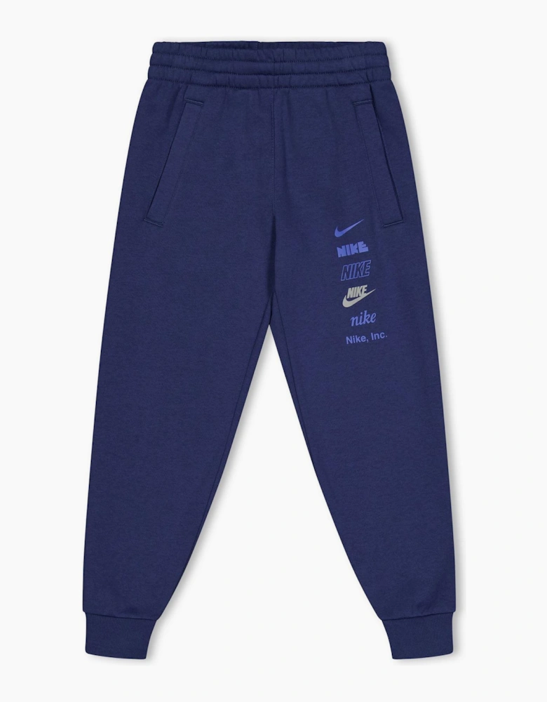 Logo Print Regular Fit Joggers