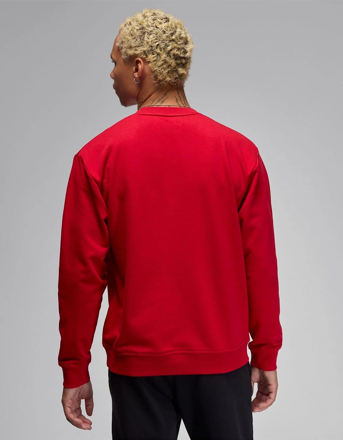 Sport Crew Neck Ribbed Collar Long Sleeve Sweatshirt
