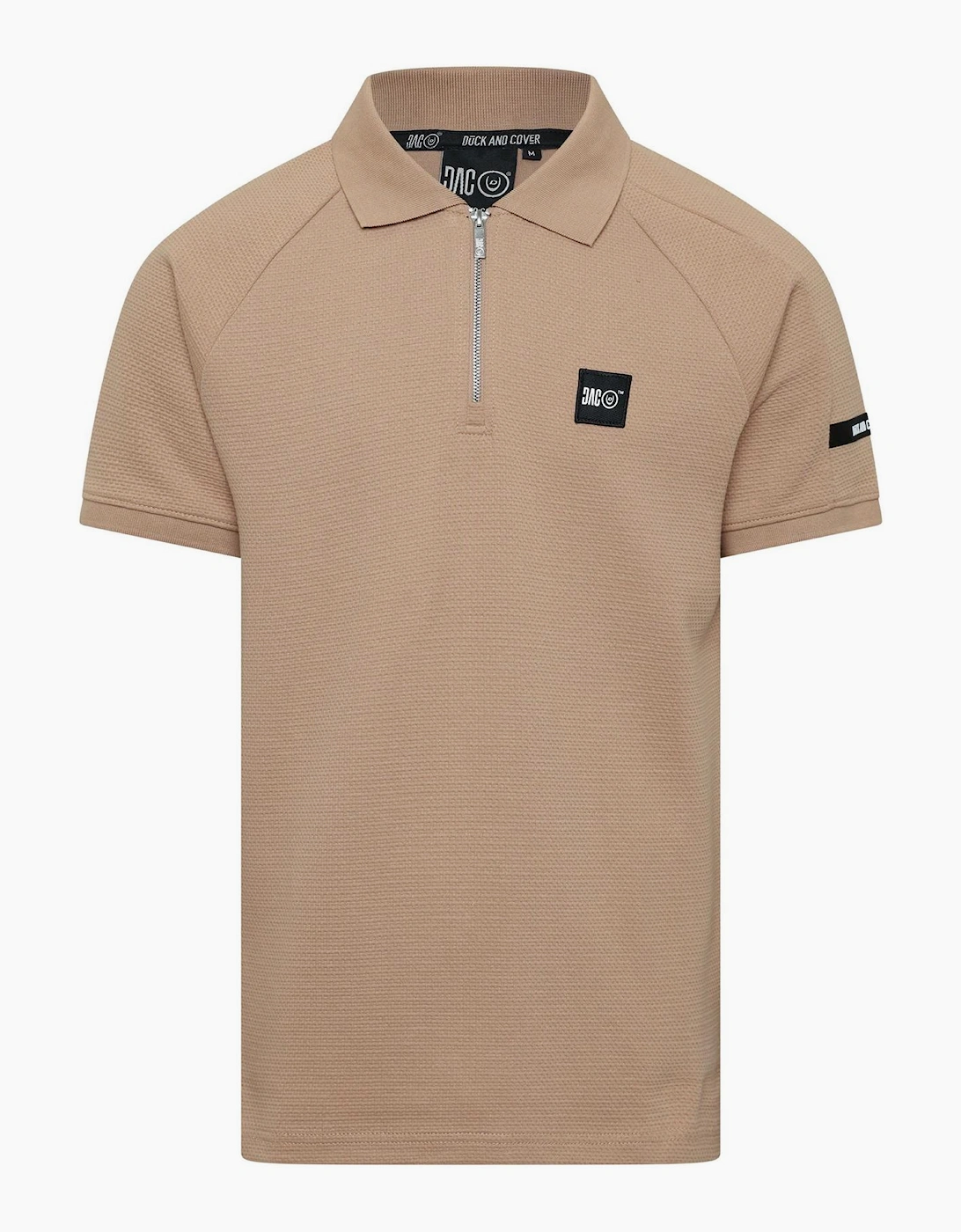 Duck & Cover Men's Cream/Brown Topfield Polo Shirt - Size 38