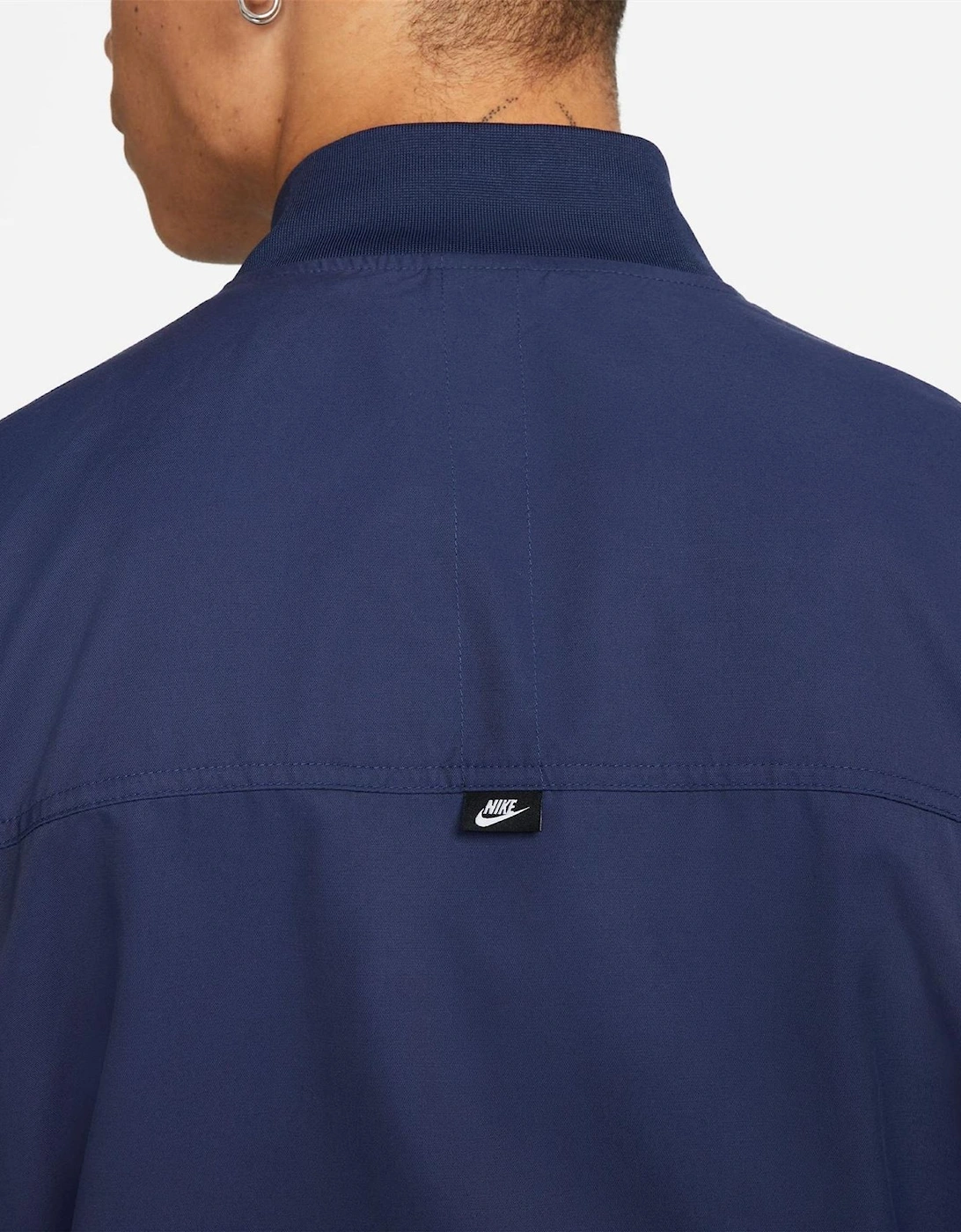 Solid Patterned Slant Pocket Ribbed Cuff Bomber Jacket
