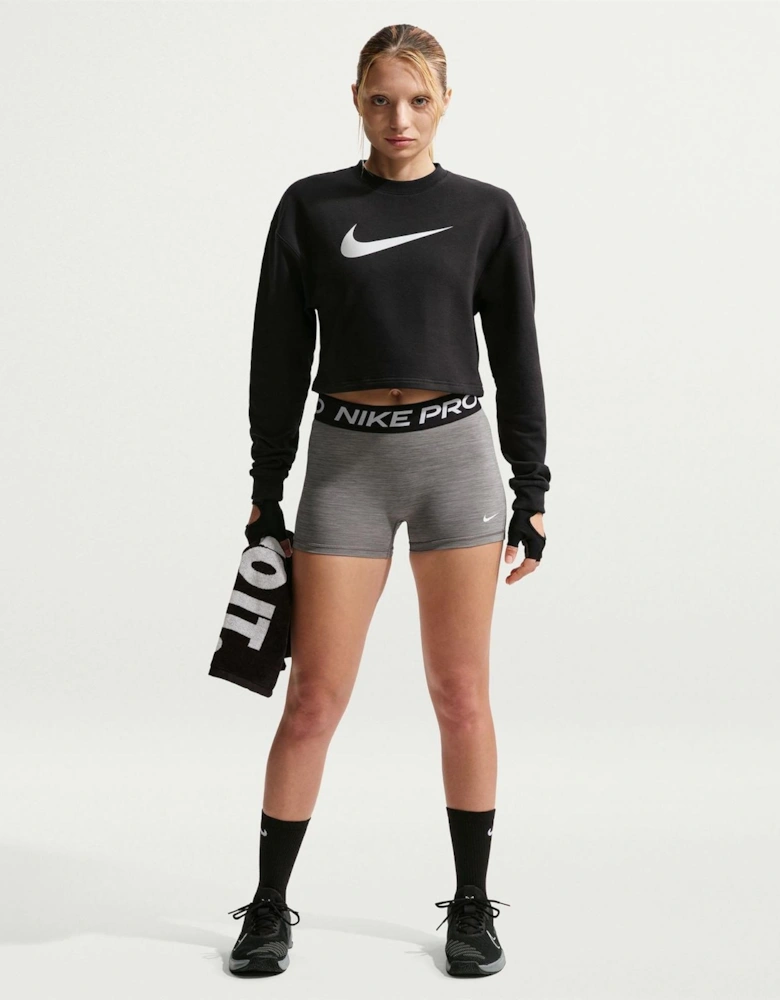 Crew Neck Ribbed Collar Long Sleeve Sweatshirt