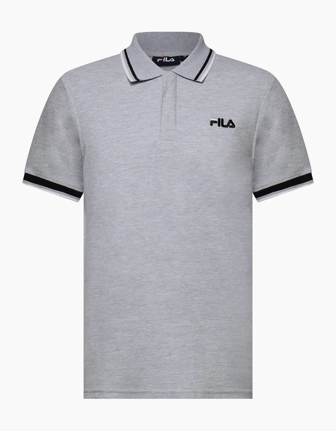 Fila Fila Men's Bowey Collared Neck Short Sleeve Regular Fit Shirt - Grey