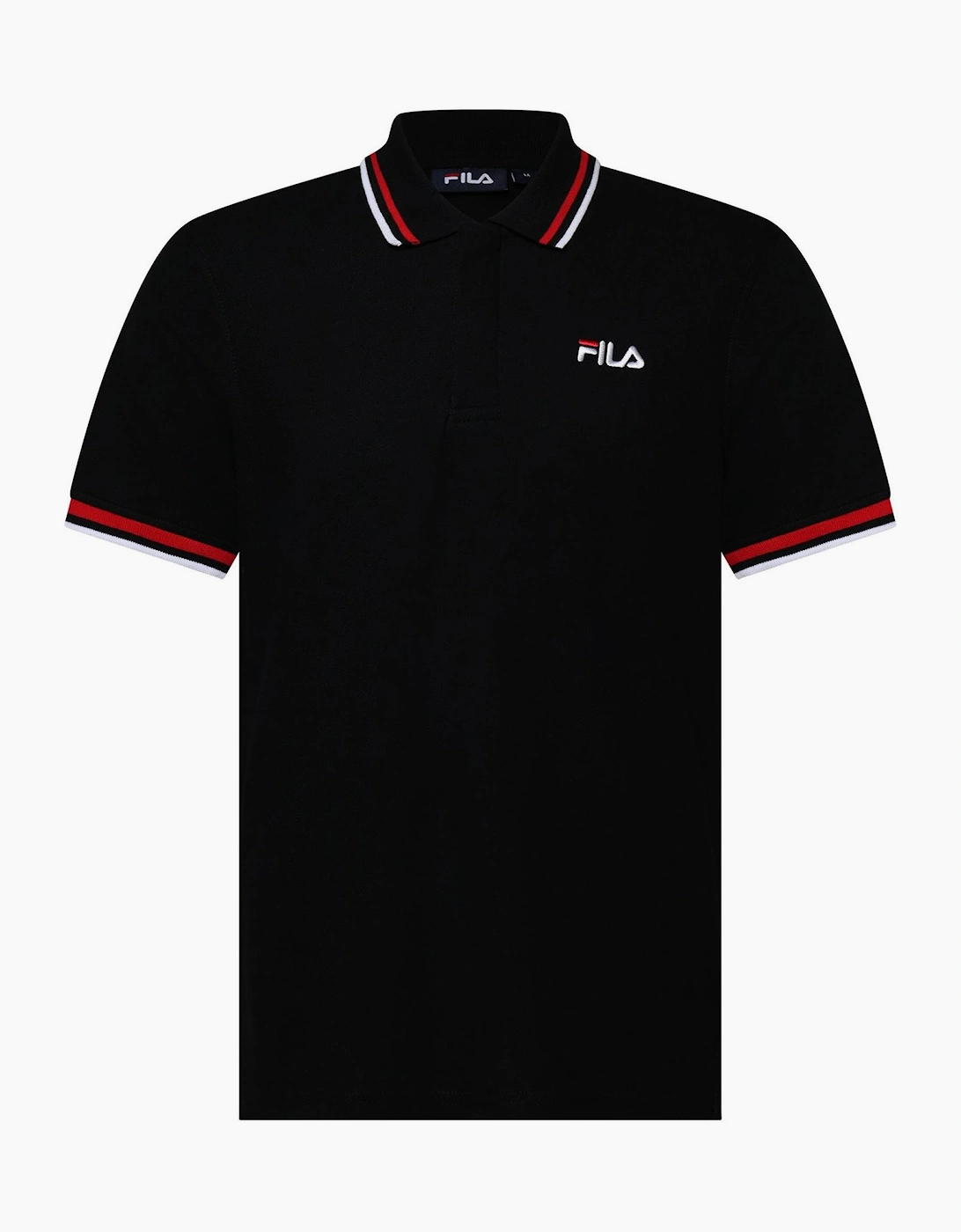 Fila Fila Men's Bowey Collared Neck Short Sleeve Regular Fit Shirt - Black