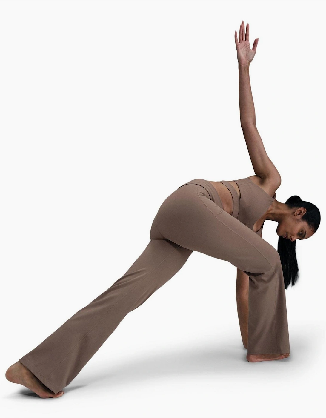 1 Hour Solid Patterned Flared Athletic Pants