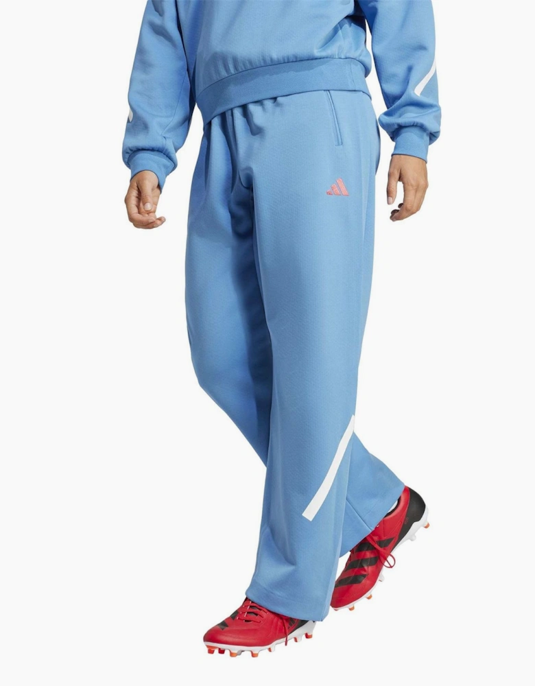 Solid Patterned Wide Fit Track Pants